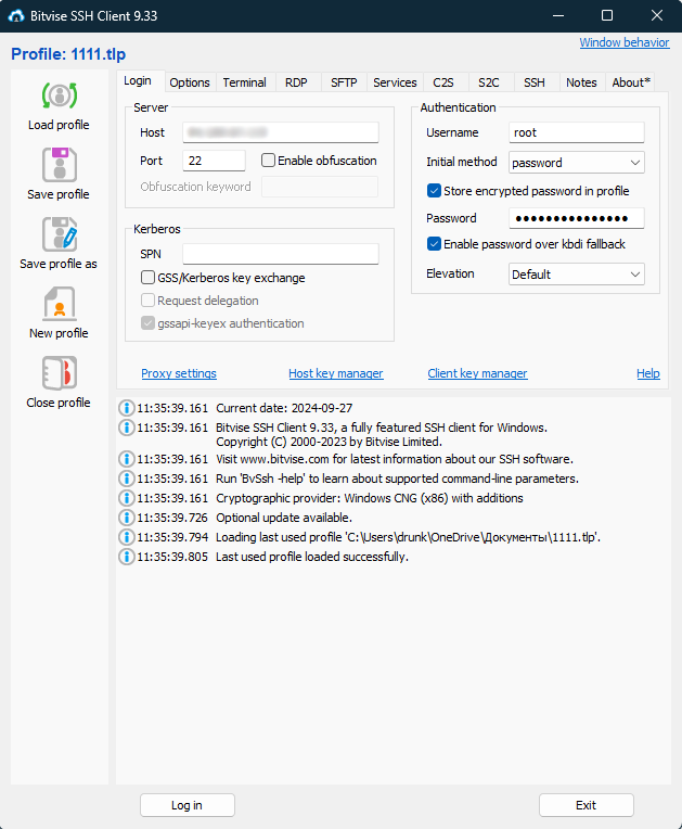 Bitvise SSH Client